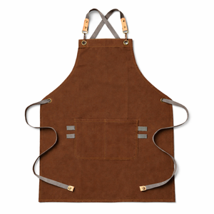 High Quality Heavy Duty Reusable Adult Size Adjustable Sleeveless <b>Apron</b> Oil-Resistant Breathable Canvas Custom Logo Fashion - Product Image 4