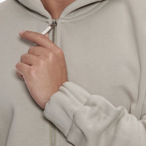 Sweat à capuche zippé surdimensionné pour homme en molleton épais polyester/coton, haute qualité, avec poche, style streetwear, logo personnalisé, OEM, grandes tailles - Product Image 5