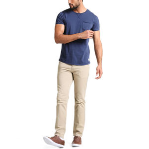 T-shirt 100% coton personnalisé unisexe quantité minimale de commande bas pour homme col rond vierge avec impression personnalisée logo polyester/coton tissé - Product Image 2