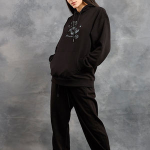 เสื้อฮู้ดสวมหัวโอเวอร์ไซส์สำหรับผู้หญิงเสื้อสเวตเชิ้ตผ้าฟลีซหนาแขนยาวขนาดใหญ่พิเศษสำหรับฤดูใบไม้ร่วงและฤดูหนาว - Product Image 2