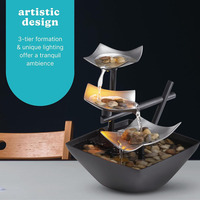 Fontaine d'eau de table, cascade d'intérieur pour bureau, décoration maison et bureau, artisanat en résine, cadeau OEM