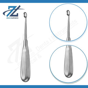 Cureta Ósea Volkmann de Acero Inoxidable, Manual, 230 mm, Recta, Instrumentos Quirúrgicos, Ancho del Tazón 10 mm, Longitud 14.5 mm, Fabricante - Product Image 3