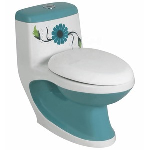 Inodoro de doble descarga de cerámica moderno, inodoro sanitario, trampa P para baño, silla montada en el suelo, operación automática al aire libre - Product Image 3
