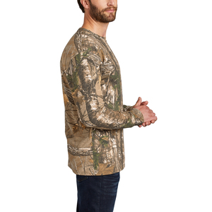 เสื้อยืดแขนยาวของผู้ชายพิมพ์ลายต้นไม้จริง2024ระบายอากาศได้ดีกันลมเดินป่าตั้งแคมป์ล่าสัตว์เสื้อยืดคอกลมกราฟิก - Product Image 4