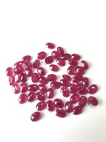 Vivaaz Gems Pierres précieuses naturelles rubis rouge ovales 4x6mm, facettées, calibrées, chauffées, de Birmanie, certifiées par une tierce partie, pour la fabrication de bijoux