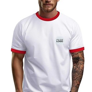 Camiseta personalizada de manga corta con logotipo personalizado de 180GSM para hombre y mujer, camisetas unisex con timbre - Product Image 4