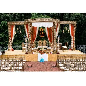 Outdoor Destination Wedding Delizio Mandap Decor Delizio Pillar Wedding Mandap Decoration Trending Indian Wedding Mandap Decor