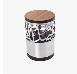 ที่ใส่เครื่องหอมโลหะอาราบิกที่สวยงามน่ารักพร้อมฐานไม้ที่วางธูปหอมสำหรับกลิ่นหอมสวยงาม - Product Image 1