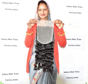 De India hizo el lanzamiento del producto 20 "-inch 1 Cierre 7*7 Ondulado precio al por mayor sin procesar Indian Temple cabello humano para Disponible - Product Image 2