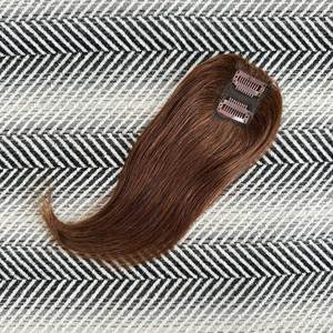 <b>Clip</b> <b>in</b> Remy Human Hair <b>Bangs</b> Layers 12 Inch #4 Chestnut Brown Volumizer - Product Image 3