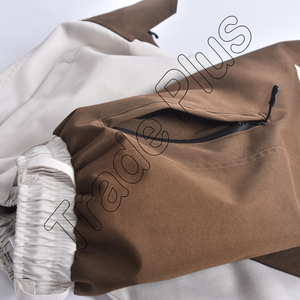 Unisex Light Blue Baggy Pants Drawstring Closure Breathable Polyester Adult Style - Product Image 4