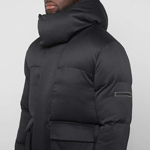 Hot Sale Custom Hooded Plus Size White <b>Duck</b> <b>Down</b> <b>Coat</b> OEM Winter Color Block Puff Men's <b>Down</b> Jacket - Product Image 6