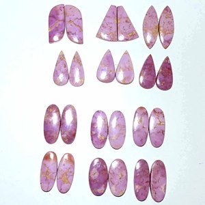 Paires de phosphosiderite naturelle de haute qualité Cabochon en vrac Pierres précieuses de quartz de haute qualité pour la fabrication de bijoux - Product Image 6