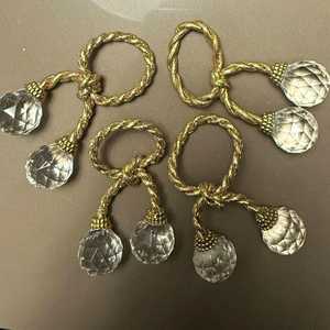 Servilleteros modernos ecológicos personalizables, resina de Metal, vidrio de madera para una elegante decoración de mesa de mimbre, experiencia gastronómica elegante - Product Image 3