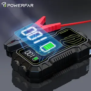 Powerfar 4 in 1 파워 점프 스타터 12v 휴대용 비상 전원 공급 장치 공기 압축기 비상 시동 장치