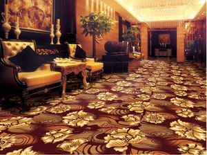 Lujo de alta calidad apartamento sala de conferencias lana nylon polipropileno pared a pared patrón de alfombra floral en el Hotel - Product Image 5