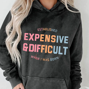 Venta al por mayor logotipo personalizado Sudadera con capucha de gran tamaño 100% algodón pesado 450 GSM liso Sudadera con capucha Vintage Retro de lujo moda Sudadera con capucha - Product Image 1