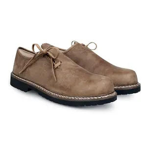 Traditionelle bayerische Trachten-Schuhe für Herren beste Qualität echter Leder-Schuhe in schwarzem braunem Wildleder