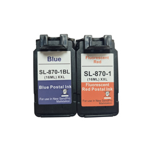 Asseel fluorescente Sl-870-1bl rosso blu cartuccia di inchiostro Chip Pitney Bowes per Sendpro Mailstation postimetro Csd1 - Product Image 1