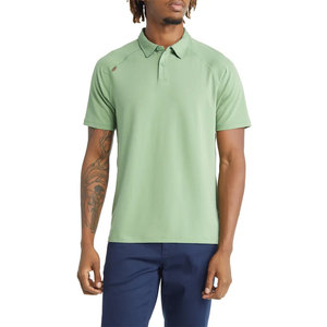 Chemise de golf pour homme à manches courtes, boutonnée, en coton/spandex écologique, couleur unie, avec logo personnalisé sur le devant, de haute qualité et sur mesure. - Product Image 4
