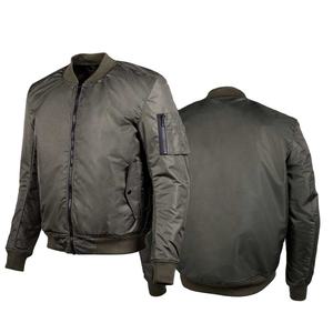 Blouson aviateur d'hiver en satin de nylon avec logo personnalisé pour hommes avec fermeture éclair grande taille surdimensionné 2026 - Product Image 3