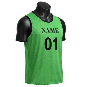 Green Sleeveless Mesh Basketball Jersey Lightweight Breathable Polyester Adult Unisex Regular Fit All Seasons Heat-Transfer - Product Image 3