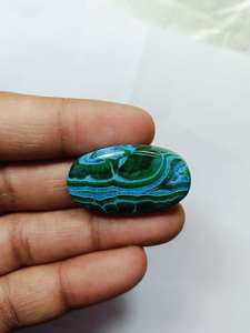 Azurite Cabochon พลอยมาลาไคต์คุณภาพสูง Azurite อัญมณีแท้ 100% ธรรมชาติหลวมเครื่องประดับที่มีค่าทําอัญมณีและหินจํานวนมาก - Product Image 6