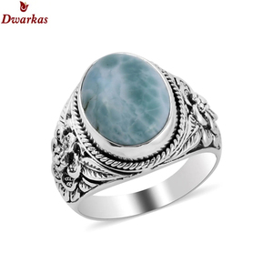 แหวนพลอยอัญมณีสำหรับผู้หญิงแหวนลาริมาร์ธรรมชาติทำจากเงินสเตอร์ลิง925สำหรับผู้หญิงเครื่องประดับชั้นดีจากซัพพลายเออร์ชั้นนำ - Product Image 1