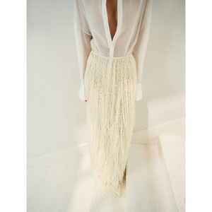 Diseño único Pre-pedido faldas para mujer MESH MAXI SKIRT Relief 64% Algodón 36% poliéster conjunto de 2 piezas para mujer hecho en Vietnam - Product Image 1