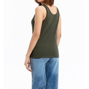 เสื้อกล้ามคอตตอนผ้าใยไผ่ระบายอากาศได้ดีสำหรับผู้หญิงเสื้อออกกำลังกายลำลองออกแบบมาสำหรับผู้หญิง2026สีได้ตามต้องการ - Product Image 6