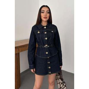 Conjunto de Chaqueta y Falda Vaquera con Botones Dorados Mavi - Mavi - Product Image 3