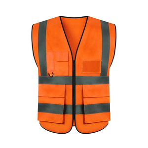 High Visibility Safety <b>Reflective</b> <b>Vest</b> Warning Traffic Security Customized Color Woolen Cotton Breathable Custom Logo Outdoor - Product Image 4