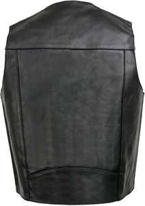 Chaleco de cuero marrón y negro para motocicleta con estilo para hombre con bolsillos diagonales y cinturón inferior Nuevos chalecos de invierno de moda - Product Image 5