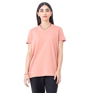 Camisetas OEM de algodón liso de moda para mujer, camisetas en blanco con cuello redondo de verano 2025, camiseta de manga corta, camiseta lisa ligera - Product Image 5