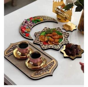 Serveurs en bois fabriqués à la main avec fruits secs et chocolat à 3 compartiments pour cadeau de fête et de mariage de qualité supérieure - Product Image 6