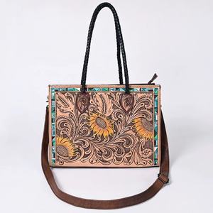 Bolso de mano bohemio hecho a mano con flores personalizado, borla con cremallera, Asa trenzada de cuero de alta calidad, bandolera ecológica para mujer - Product Image 2