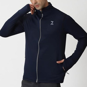 Chaquetas de gimnasio para deportes de invierno para hombre con logotipo frontal con cremallera, transpirables y ecológicas, personalizables para correr y hacer ejercicio - Product Image 3