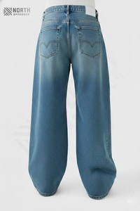 Pantalons en jean personnalisés, cargo, en coton, jeans effilochés, légers, uni, lavage clair, coupe droite, ample, streetwear, pantalons homme, jeans homme - Product Image 2