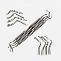 Kit de chirurgie buccale micro-multifonctionnel durable avec sondes dentaires à lame droite en acier inoxydable, éleveurs périosteaux et ciseaux