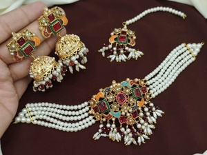 Nuevos diseños, precios al por mayor, joyería nupcial de boda india pakistaní para mujeres 100%, collar de alta calidad, pendientes, joyería para mujeres - Product Image 2