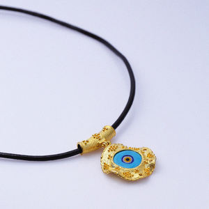 Blue Eye Design Cuir 22K Vintage Collier Charme En Gros Turc Fabriqué À La Main 925 Bijoux En Argent Sterling - Product Image 2