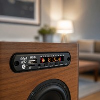   Module décodeur audio MP3 5.0 pour voiture avec écran couleur, radio FM, prise en charge FLAC WMA WAV sans perte, TF USB AUX et télécommande