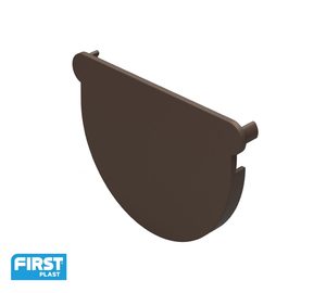 Tuyau d'évacuation d'eau en PVC marron moderne pour gouttière matériau de construction extérieur gouttière sortie Stopend matériau de construction en plastique - Product Image 1