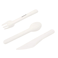 Cuillère à dessert jetable blanche en bagasse de canne à sucre, écologique, biodégradable, de qualité alimentaire, imprimée sur mesure, 95x25mm, vente en gros