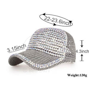 Sombreros con diamantes de imitación MOQ bajo superventas para adultos Color personalizado Último diseño Sombreros con diamantes de imitación a bajo precio - Product Image 4