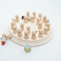 Puzzle de mémoire en bois 3D fabriqué à la main Jeu d'échecs Montessori stimulant le cerveau pour les enfants et les familles