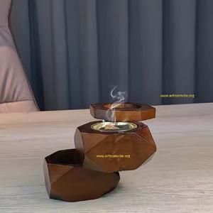 Quemador de Oud árabe hecho a mano de primera calidad, soporte de incienso Bakhoor de lujo para el hogar y regalos (chapado en oro, decoración islámica) - Product Image 4