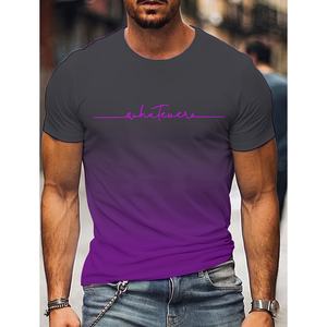 Vente en gros T-shirts respirants à séchage rapide pour hommes avec logo personnalisé conçu en tissu tricoté de style décontracté Hip Hop - Product Image 2