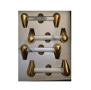 Dernières poignées de porte en laiton marbré Quincaillerie marbre laiton armoire cuisine meubles de chambre poignée de porte à bas prix - Product Image 3