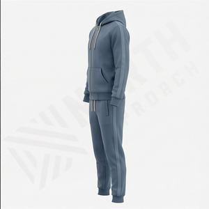 Conjunto de Ropa Deportiva Personalizada para Gimnasio, Dos Piezas, Ropa de Entrenamiento, Chándal Deportivo para Hombre, Chándal con Cremallera, Chándal Barato para Hombre - Product Image 3